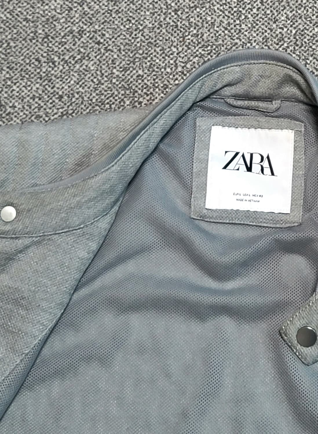 자라 남성 라이더 자켓 L 회색 상품이미지9