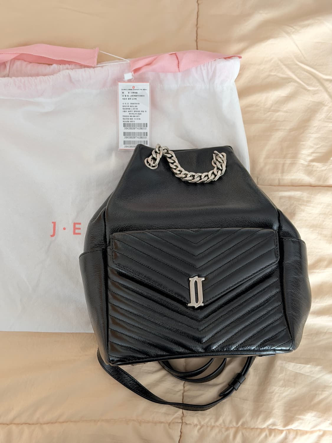 제이에스티나 백팩 & 슬링백 2 way _ 소가죽블랙 상품이미지8