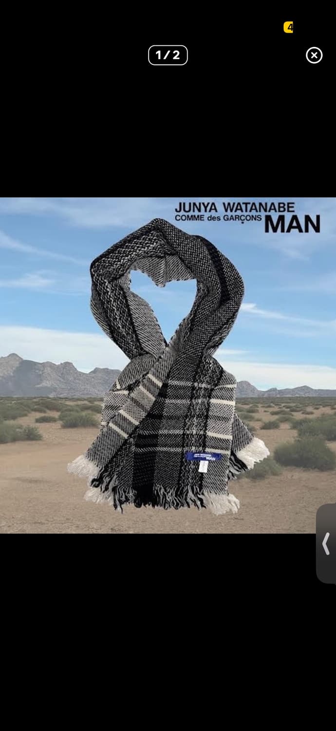 준야 와타나베 믹스드 패턴 머플러 상품이미지1