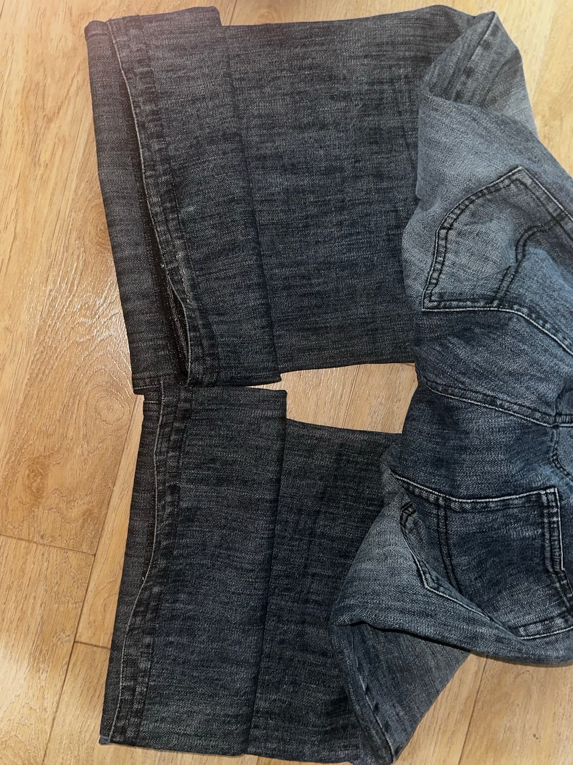 3)수선상품 폴리테루 에이지드 고시마 데님팬츠 워시드미드인디고 상품이미지4