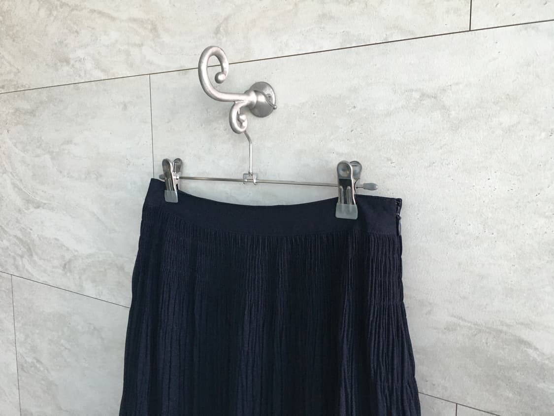 navy pleated chiffon skirt 상품이미지7