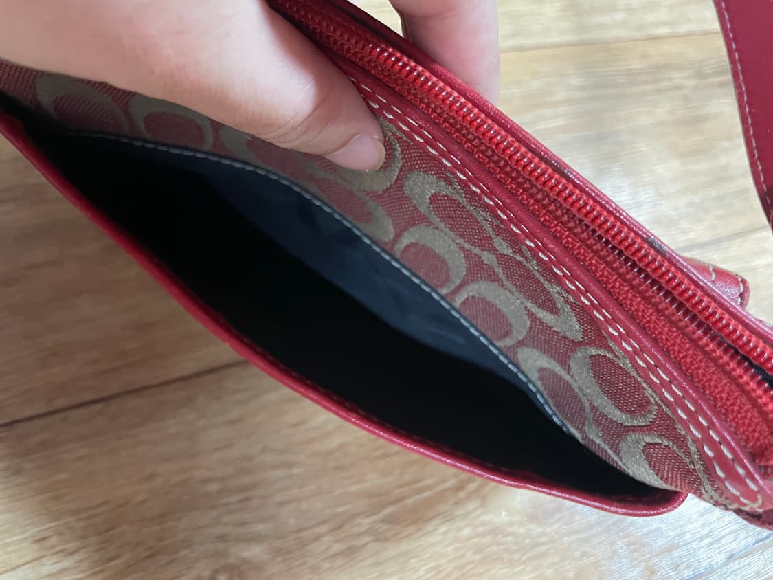 COACH 코치 레드 숄더백 토트백 가방 대장 상품이미지5