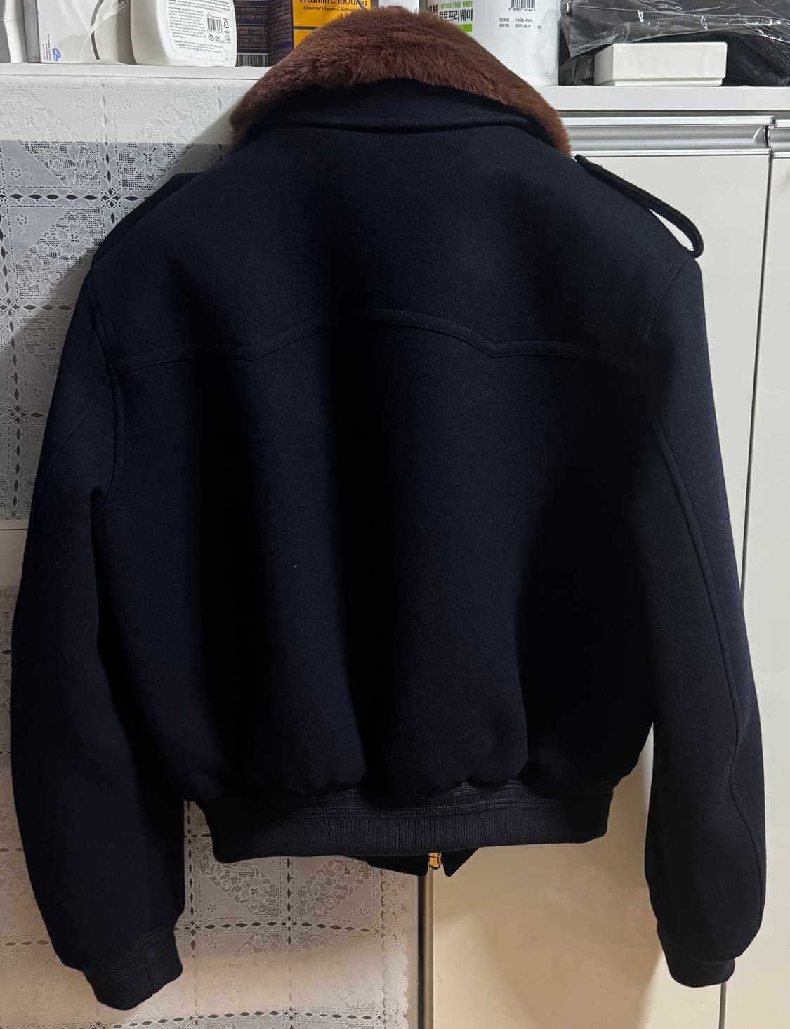 렉토 에폴렛 버진 울 블렌드 점퍼 M사이즈 상품이미지3