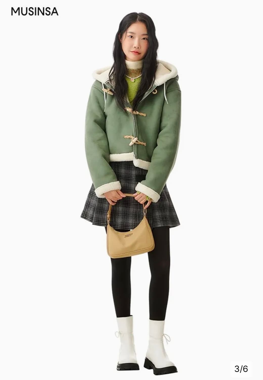 메인부스 Nomad Suede Crop Jumper(KHAKI)한정판매 상품이미지5