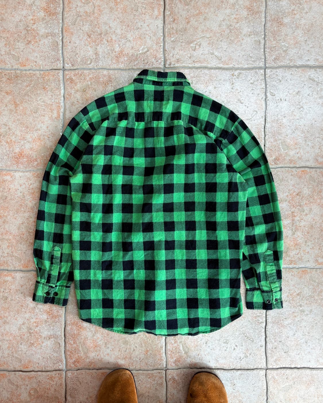 [L] Flannel green pattern shirt 상품이미지2