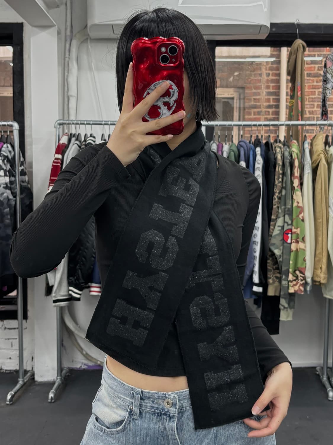 히스테릭 글래머 글리터 머플러 상품이미지1