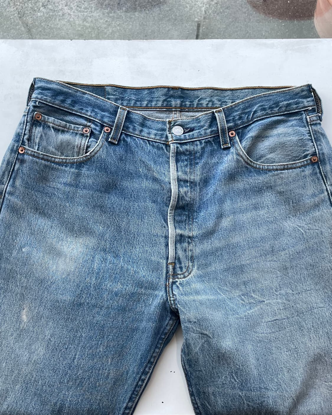 90s USA Levi’s 501xx (555 factory) 35x36 상품이미지9