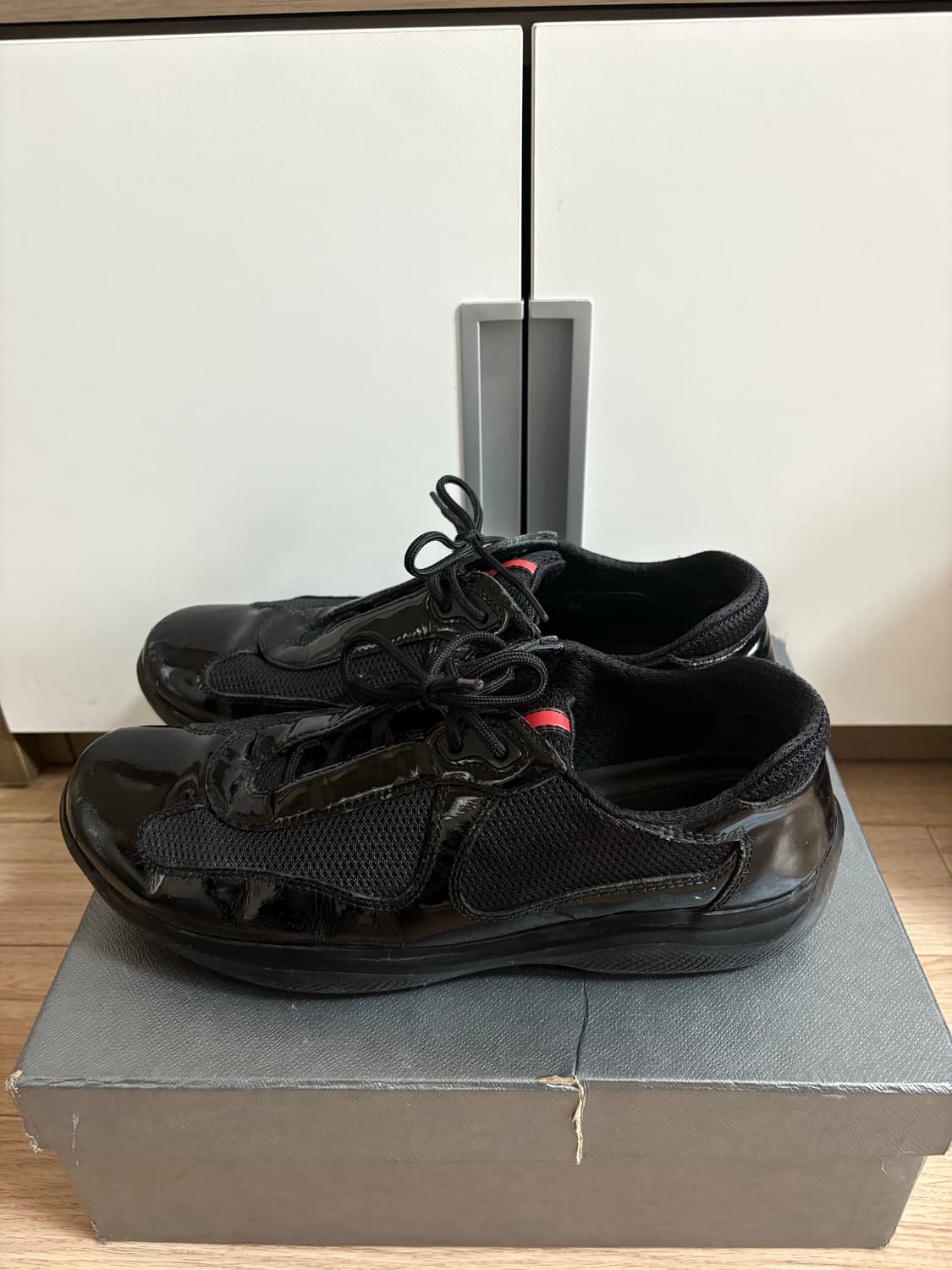 260 프라다 아메리카컵 블랙 에나멜 상품이미지1