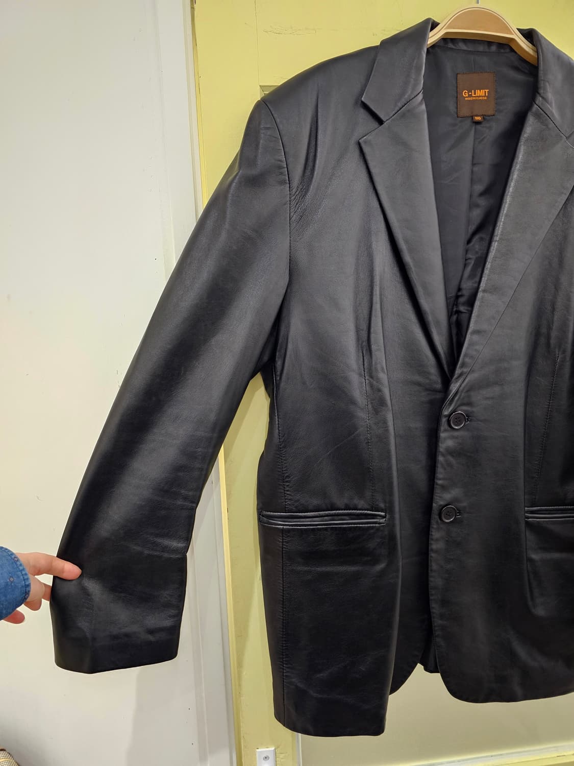 G-Limit 블랙 램스킨 블레이저 상품이미지4