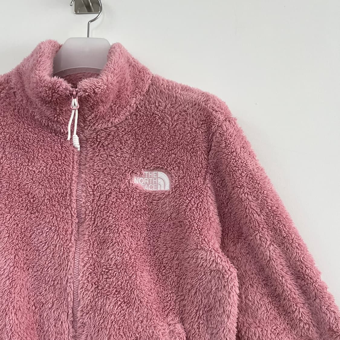 노스페이스 빅로고 보아털 핑크 후리스 자켓 상품이미지4