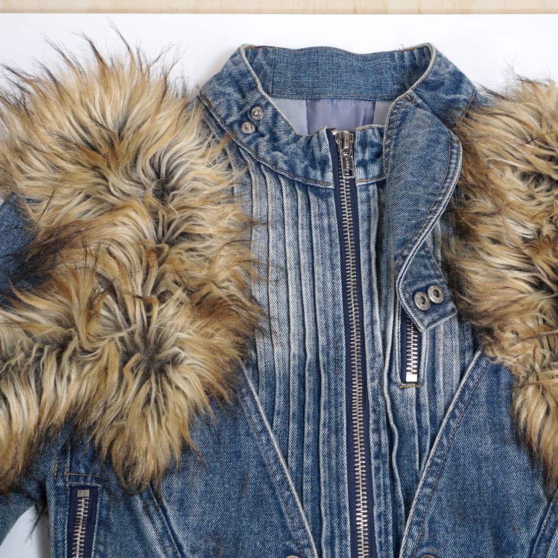 No Faith Studios 데님 퍼 자켓 상품이미지7