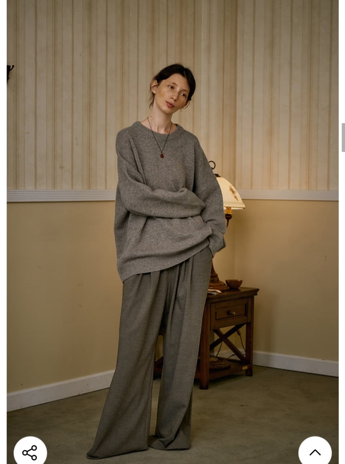 말렌 - 유니섹스 네프사 스웨터 베이지 상품이미지2