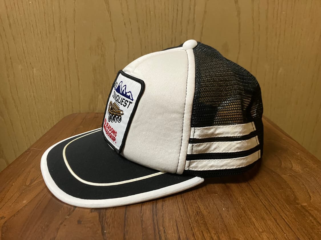 빈티지 트러커 캡 검/흰 남녀공용 모자 상품이미지2