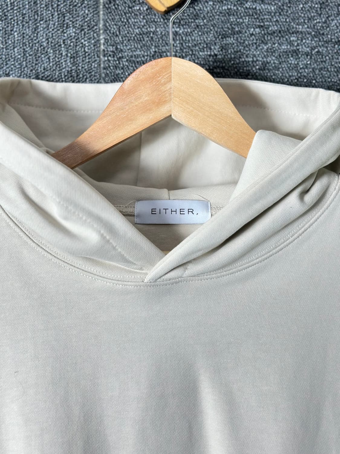 EITHER. 크롭 후드티 상품이미지3