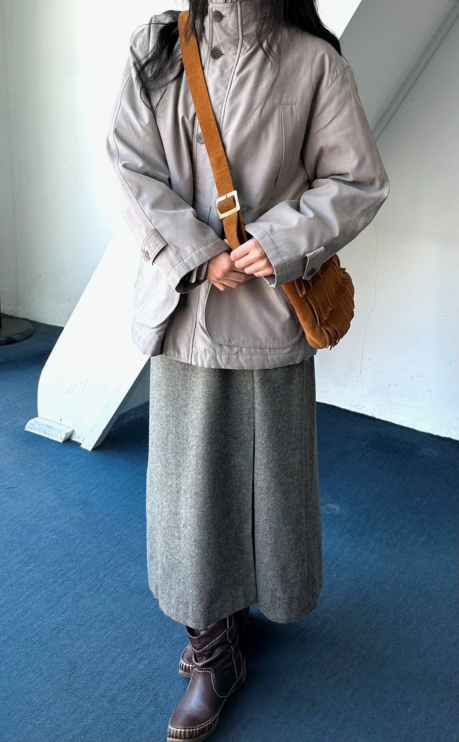 Stand collar padded mil mid coat 상품이미지10