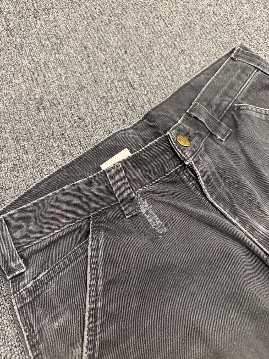 칼하트 빈티지 싱글니 블랙 워크팬츠 상품이미지4