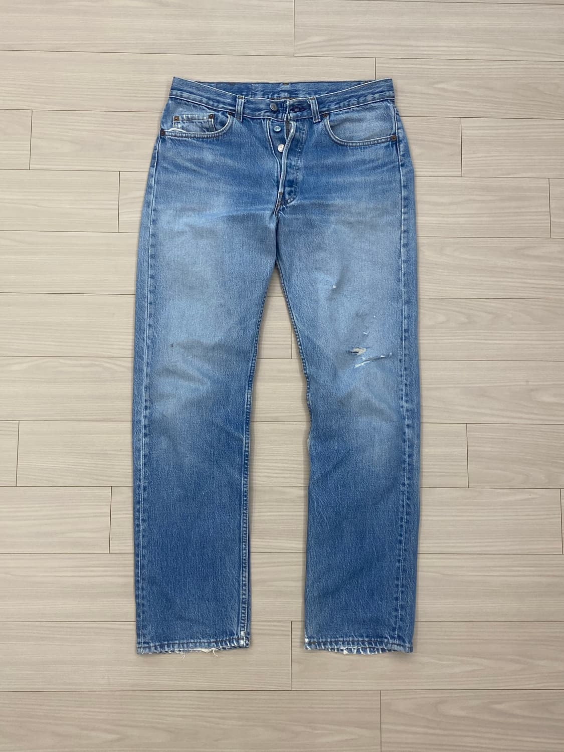 90s Levis 501 faded denim 상품이미지4
