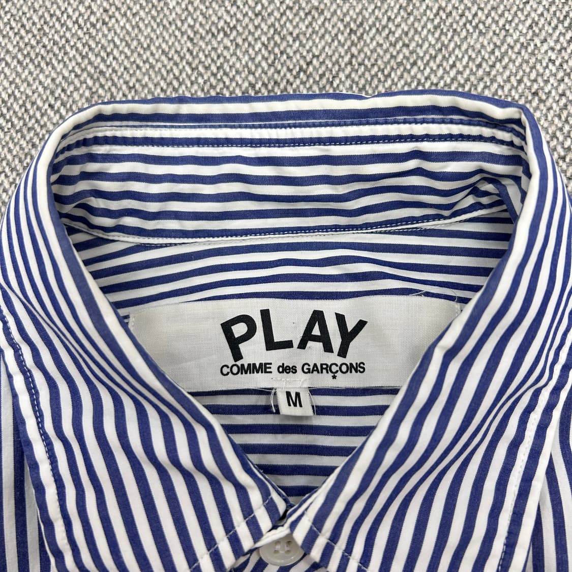 꼼데가르송 블루 스트라이프 셔츠(M) 상품이미지2