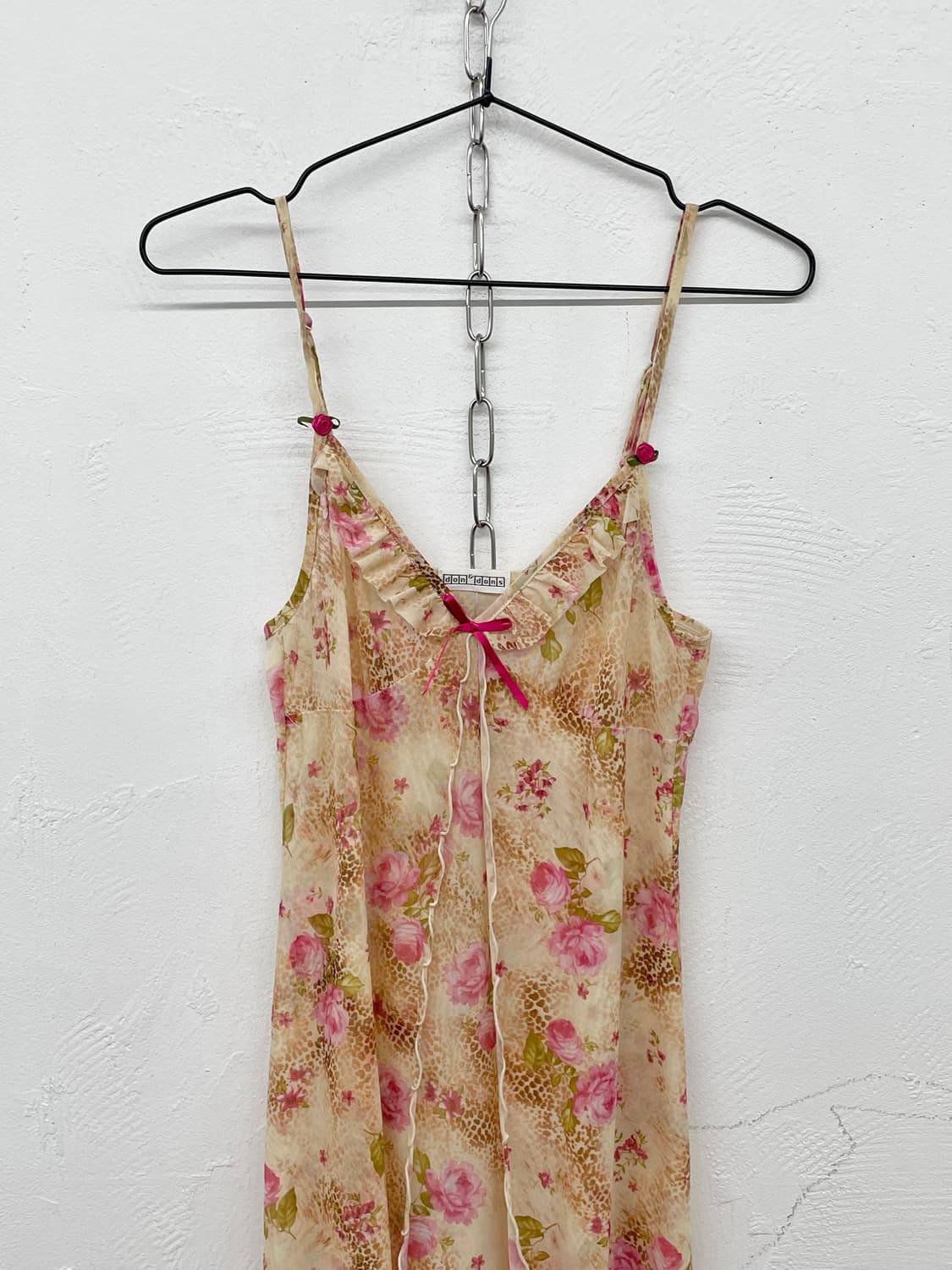 오리엔탈 엔틱 로즈 메쉬 레이어드 슬립 상품이미지5