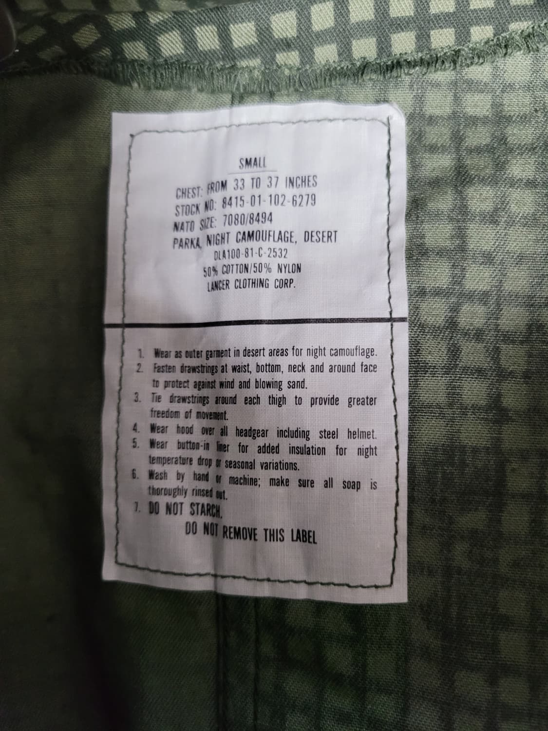 US Army Desert Night Camo Fish Tail Park 상품이미지3