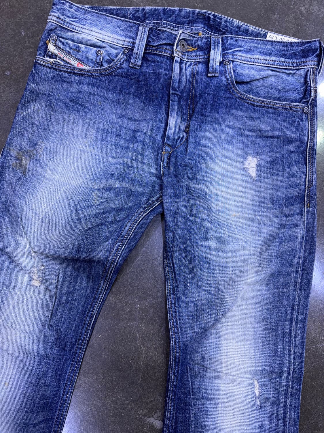 디젤 빈티지 워싱 슬림 스키니핏 청바지 데님팬츠 30 상품이미지3