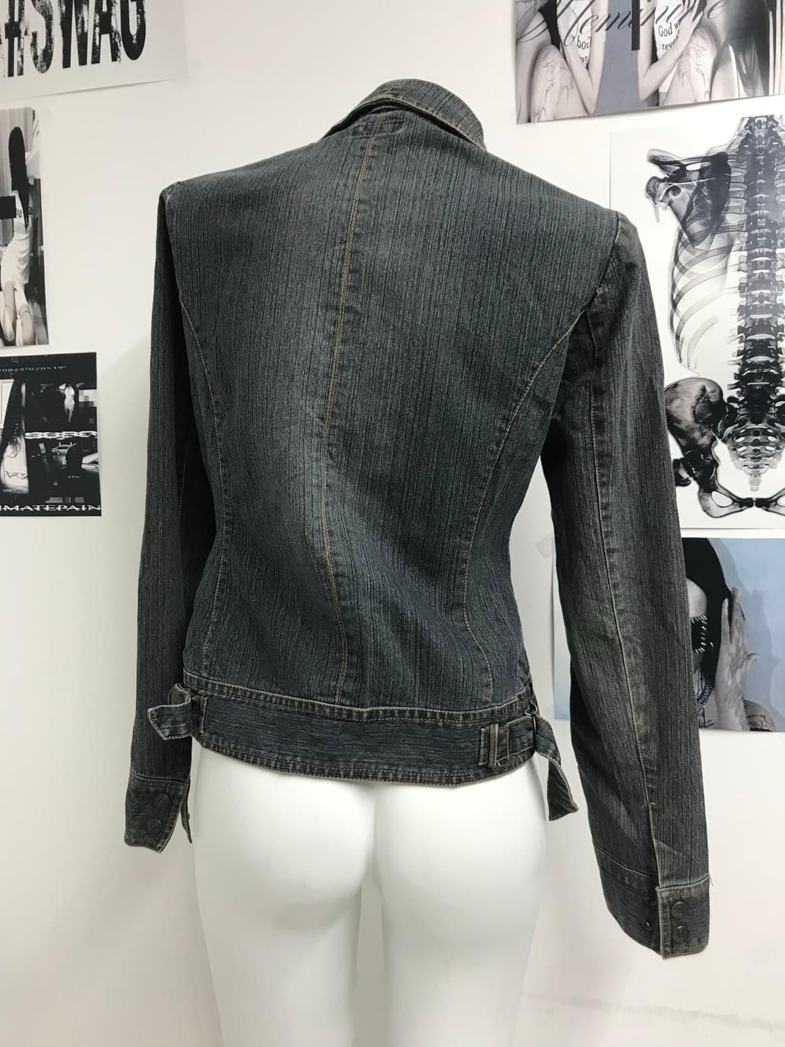 00s neck buckle denim jacket 상품이미지7