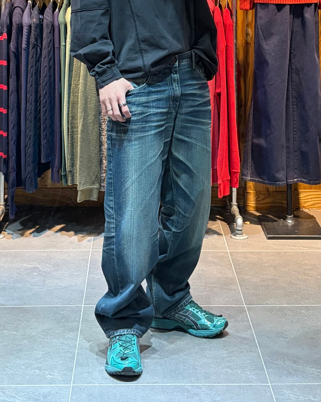 34in 리바이스 501 워싱 스트레이트 데님팬츠 상품이미지1