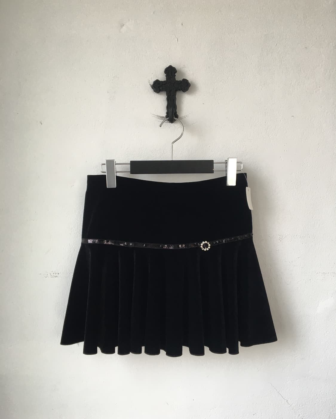 Velvet mini skirt 상품이미지1
