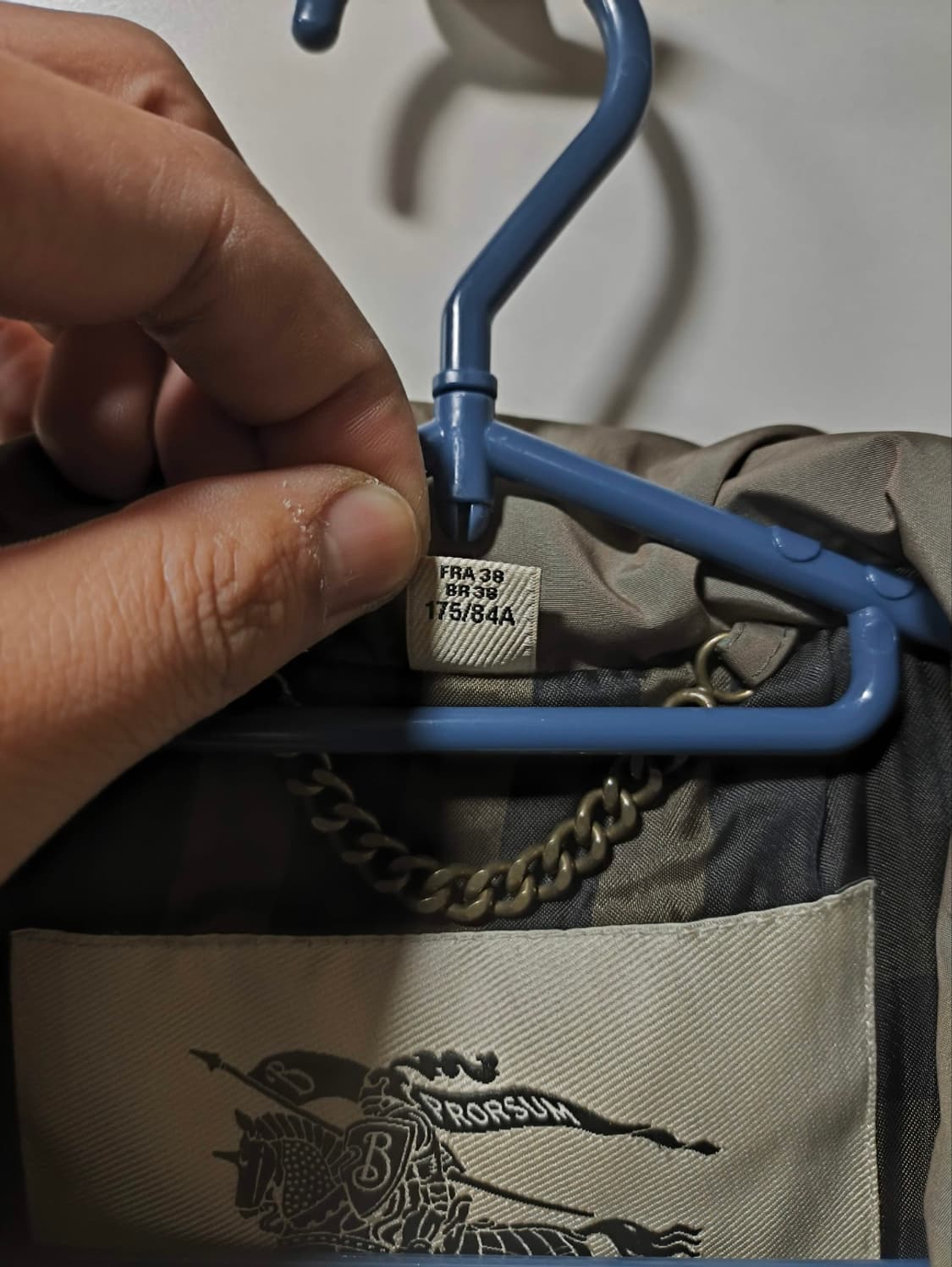 55~66 버버리 벨티드 하이넥 사파리 자켓 코트 카키 상품이미지5