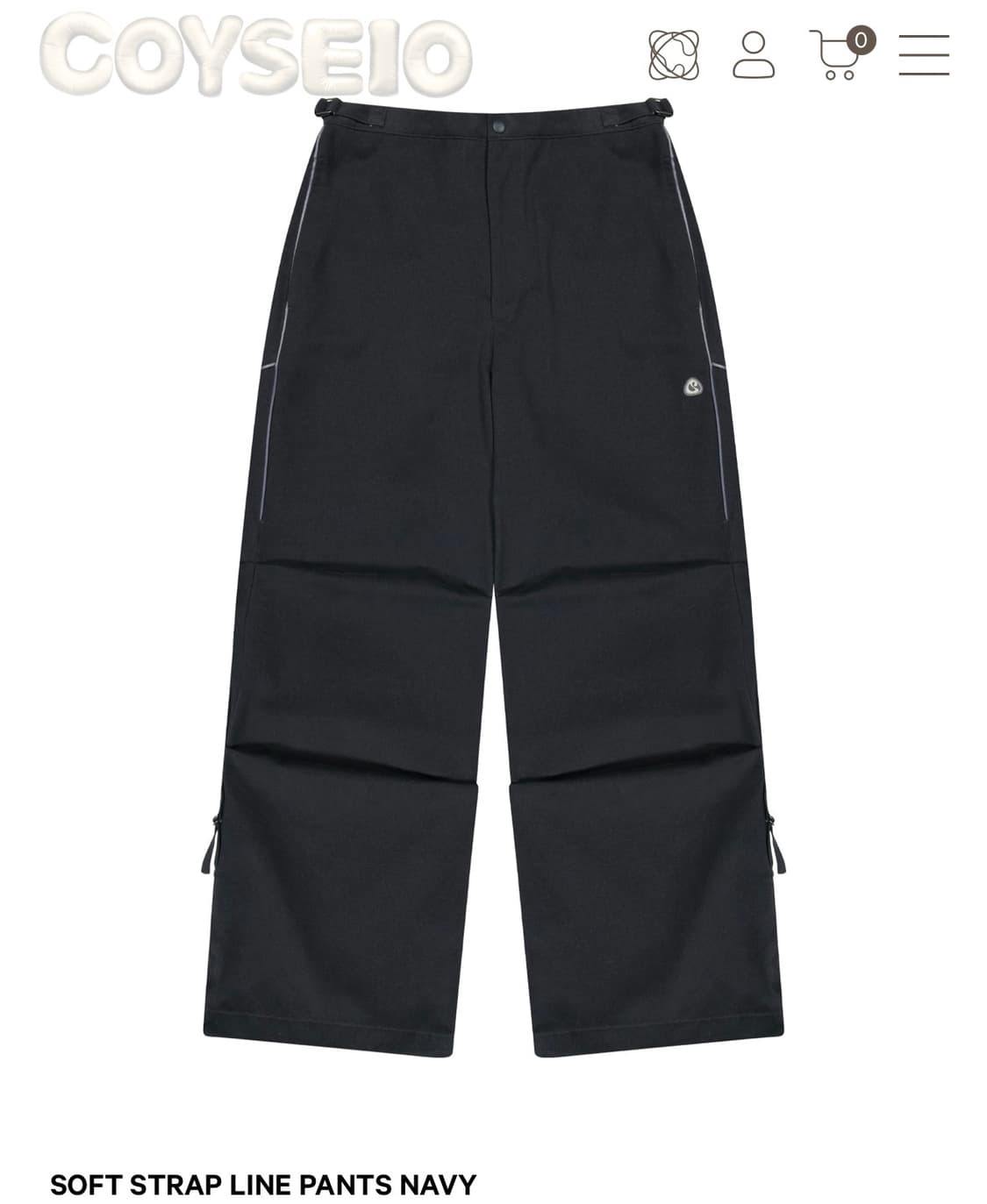 코이세이오 SOFT STRAP LINE PANTS NAVY 상품이미지1