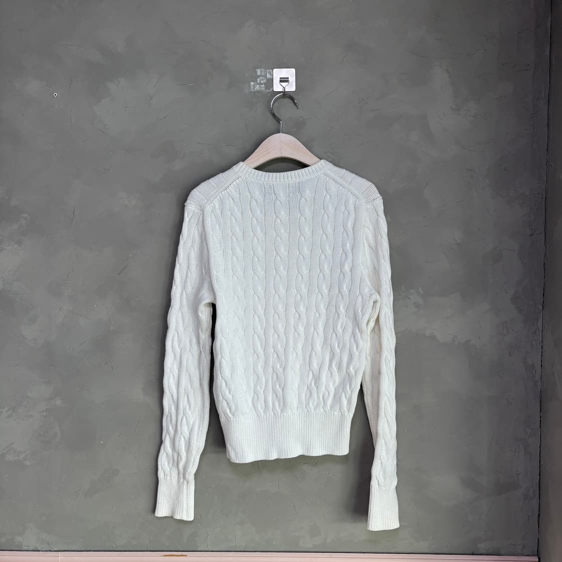 폴로 랄프로렌 꽈배기 니트 가디건 화이트 상품이미지4