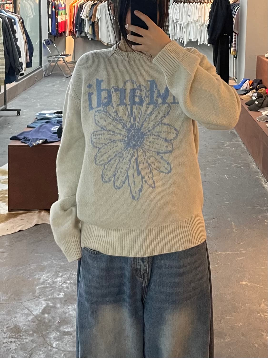 마르디 메크르디 아이보리 데이지 니트 H2723 상품이미지1
