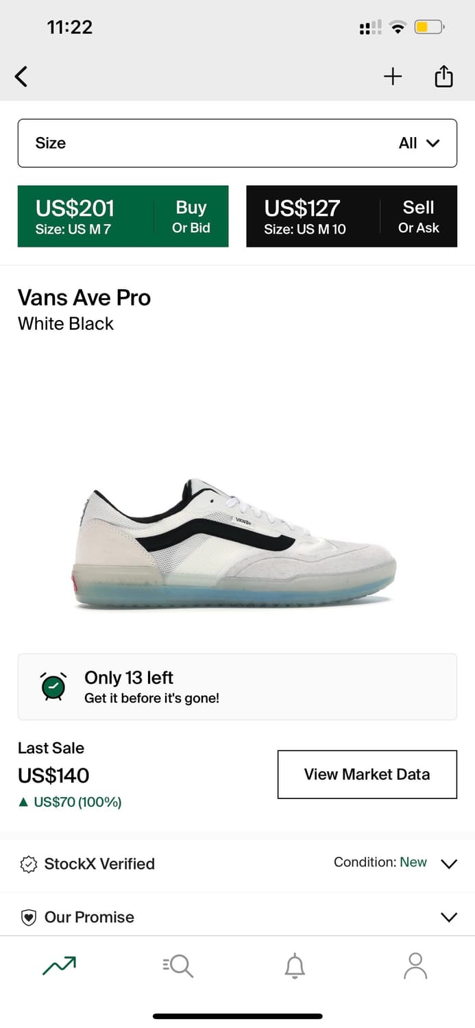 [실착 1회] 희귀 매물 반스 AVE PRO 화이트 VN0A4BT7UY6 상품이미지1