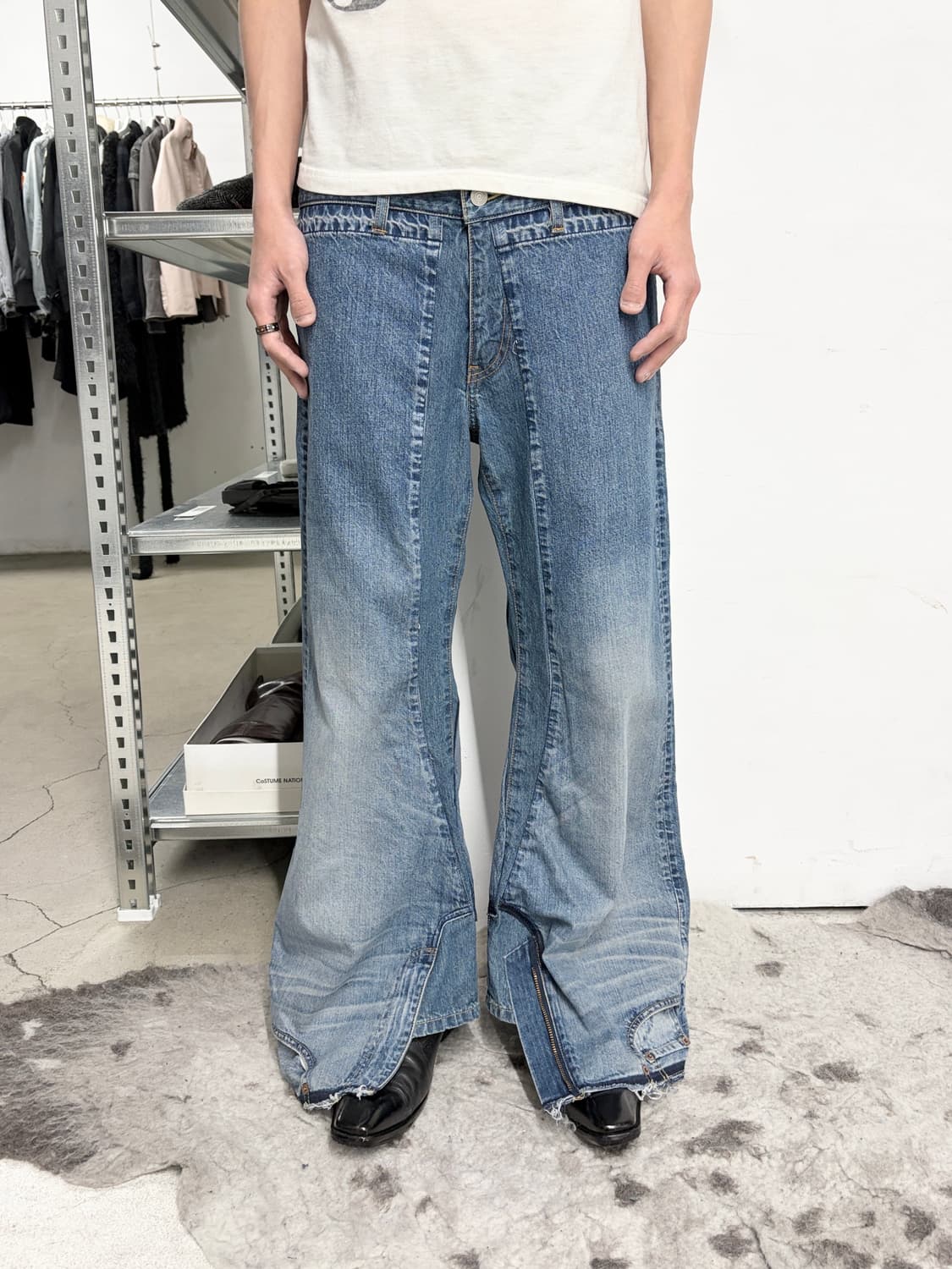 24fw 준야와타나베 리빌드 플레어 데님 팬츠 상품이미지1