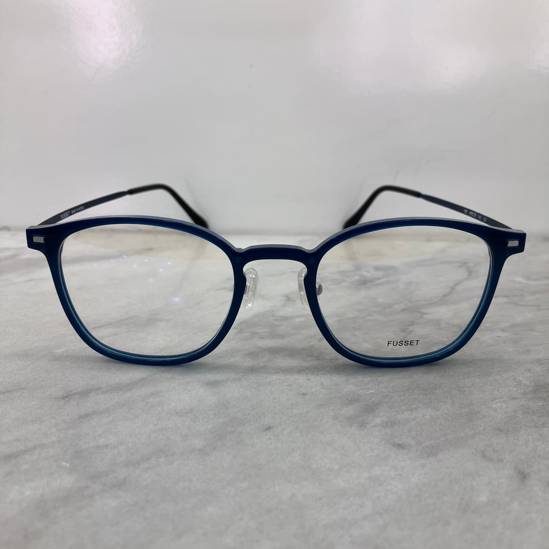 C62 FUSSET 블루 웰링턴 콤비 뿔테 안경 상품이미지6