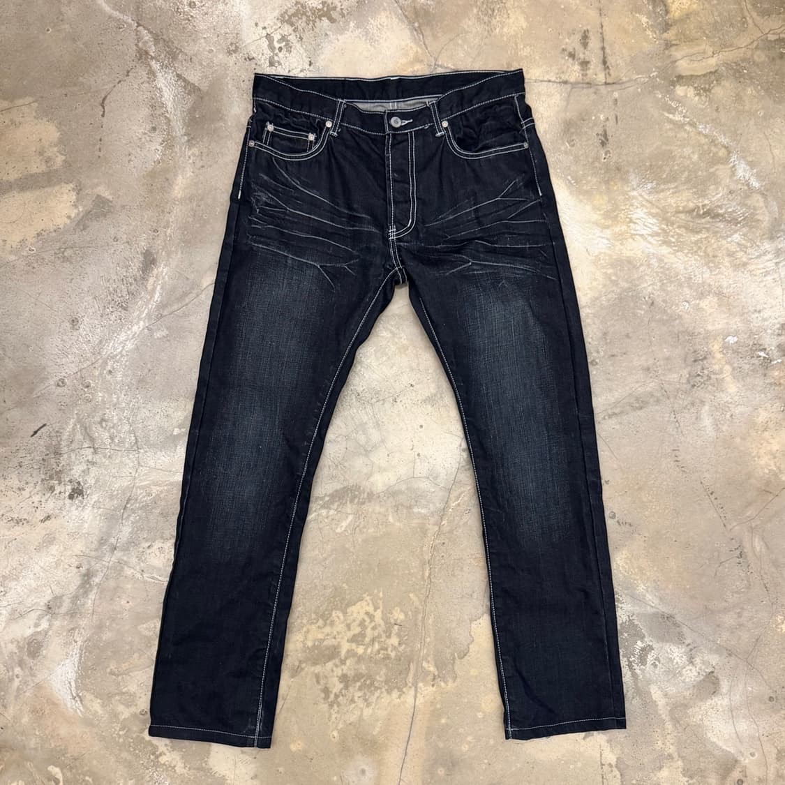 히스테릭글래머 워시드 데님 팬츠 네이비 상품이미지1