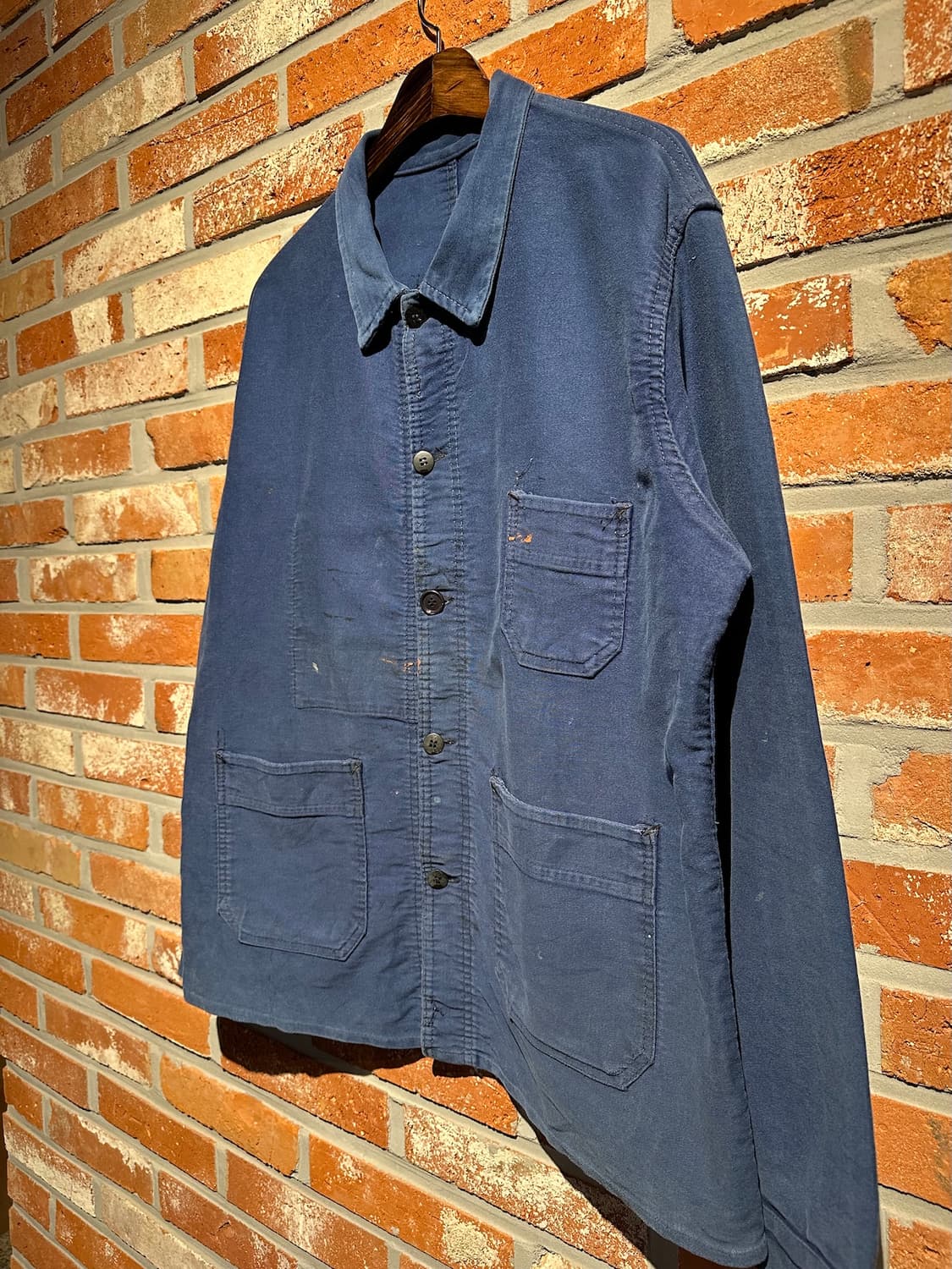 50s French Vintage Moleskin Work Jacket 상품이미지3