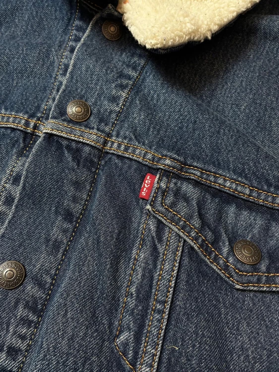 리바이스 00's 체크 라이닝 쉐르파 데님 트러커 자켓 PN8959 상품이미지3