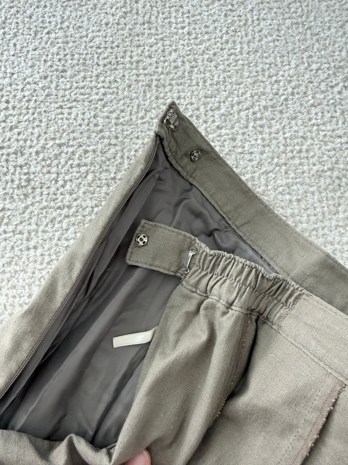 빈티지 오리엔탈 카키브라운 롱스커트 상품이미지3