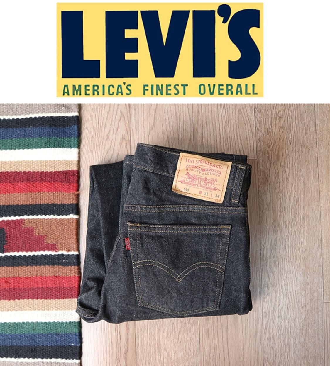 
일본판 90s levis 리바이스 515 빈티지 흑청데님 30사이즈  상품이미지1
