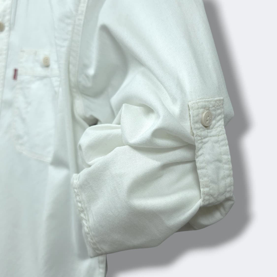 [L] 리바이스 화이트 투포켓 클래식 롤업 코튼 긴팔셔츠 상품이미지6