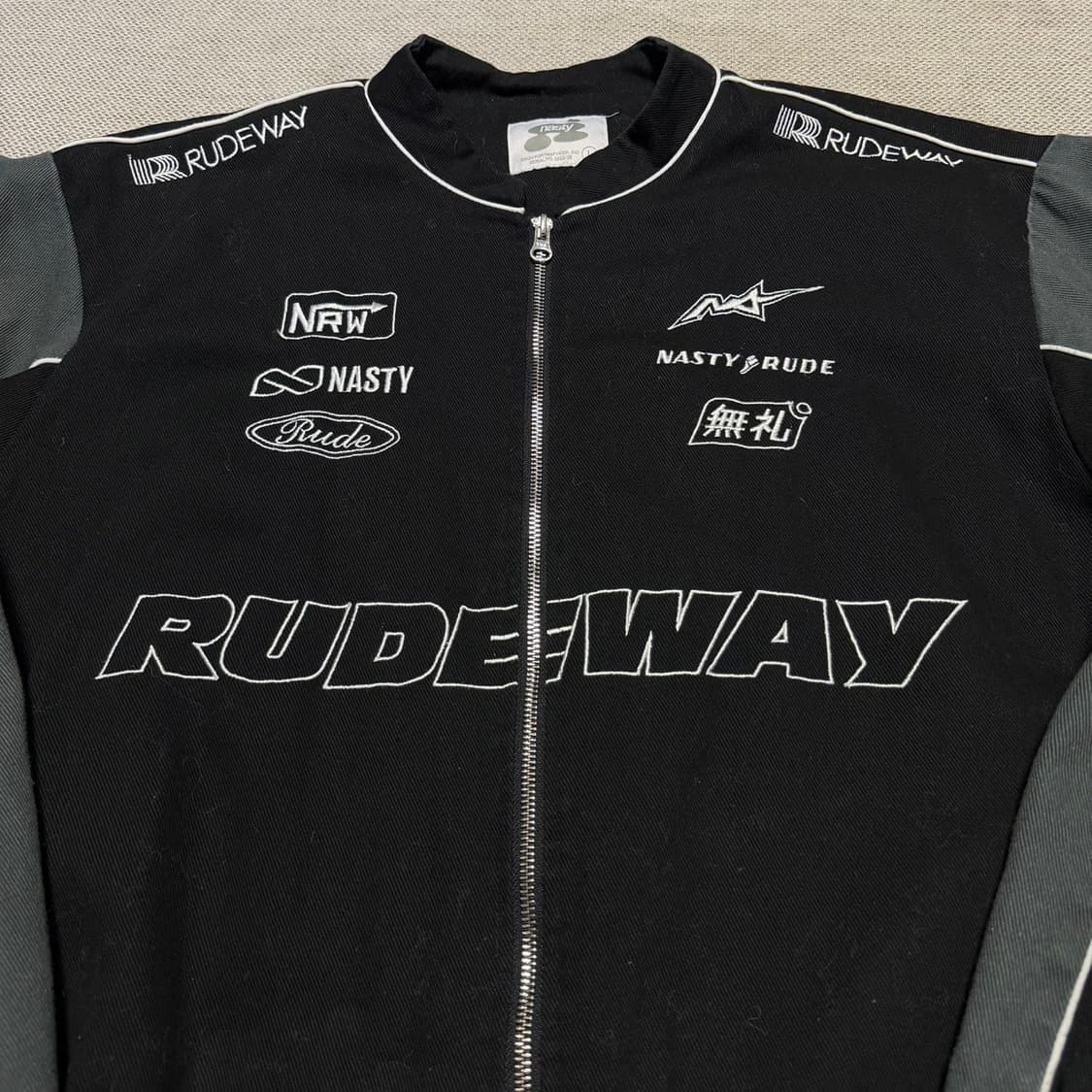 NASTY RUDE 배색 레이싱 자켓 상품이미지2