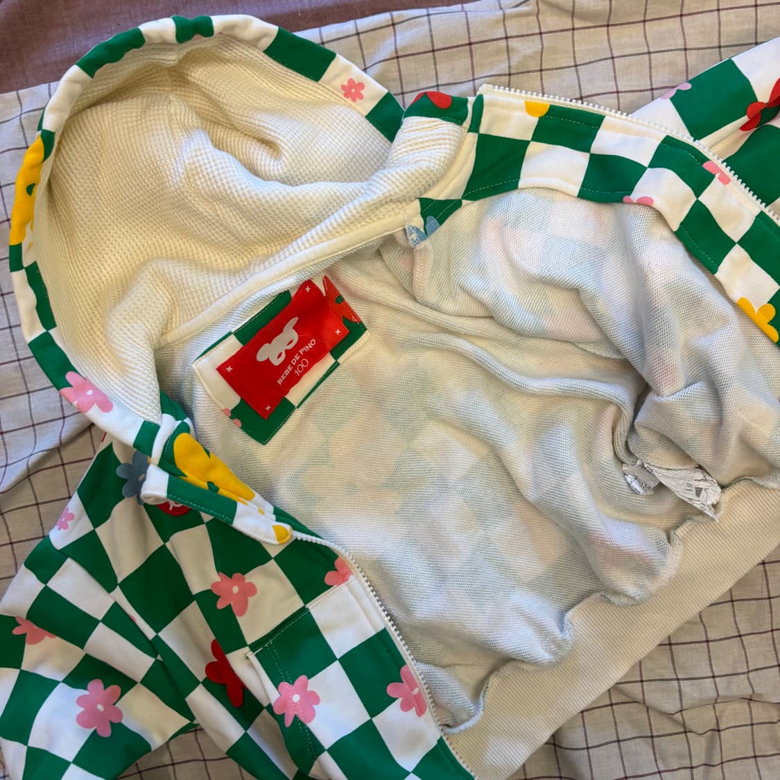 베베드피노 체크 플라워 자켓(100)    상품이미지8