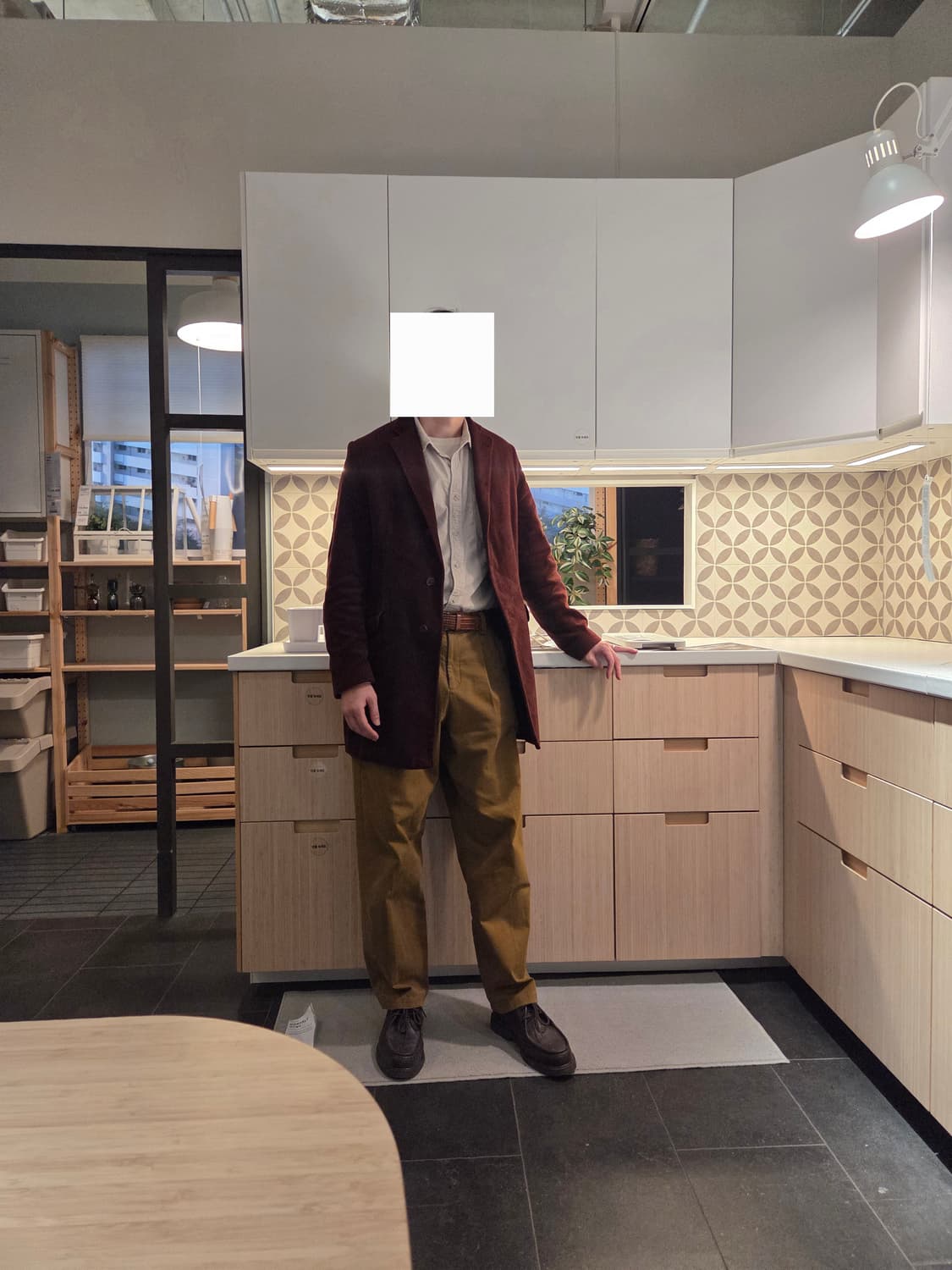 존바바토스 와인색 코튼 체스터 코트 상품이미지7