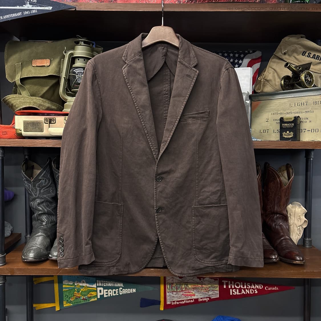 폴로 랄프로렌 신형라벨 워시드 코튼 2버튼 워크블레이저 N367 상품이미지1