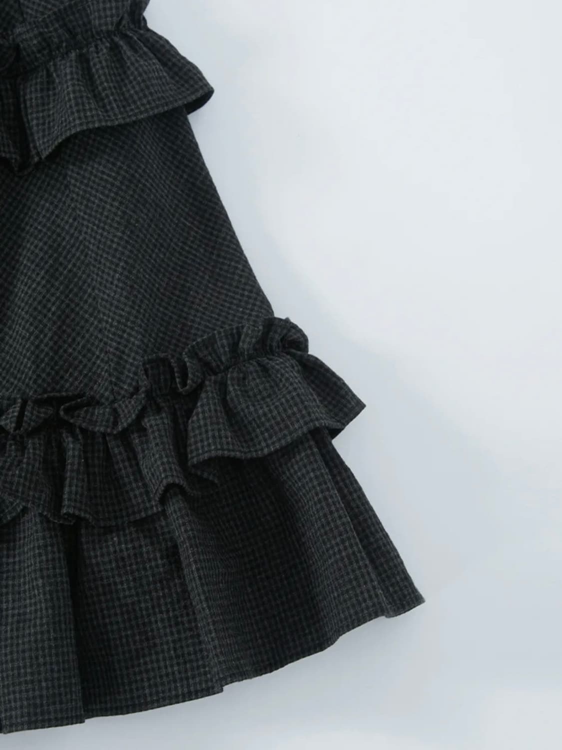 CHECK KANGKANG MIDI SKIRT / BLACK 상품이미지6