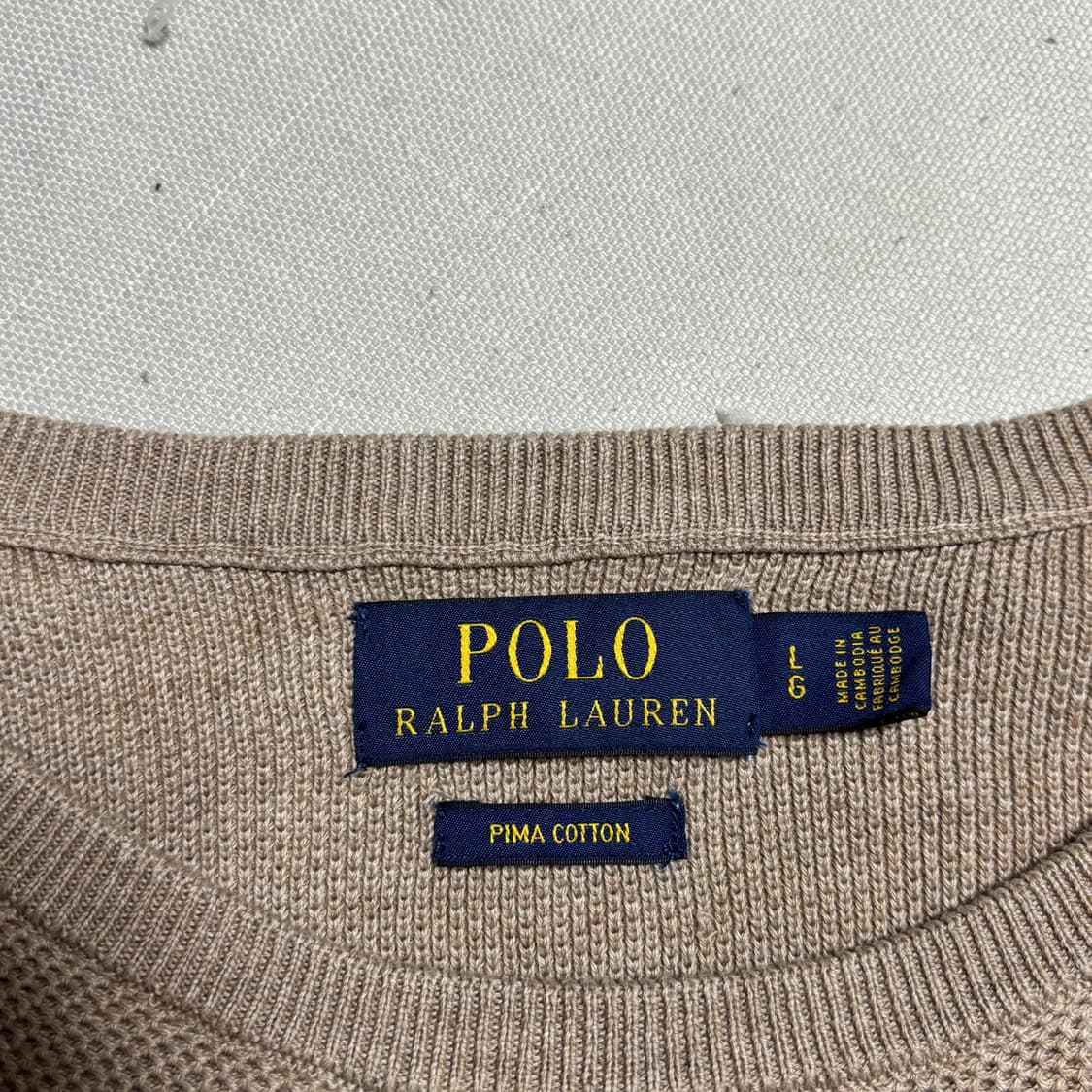 L 폴로랄프로렌 브라운 코튼 니트  상품이미지4