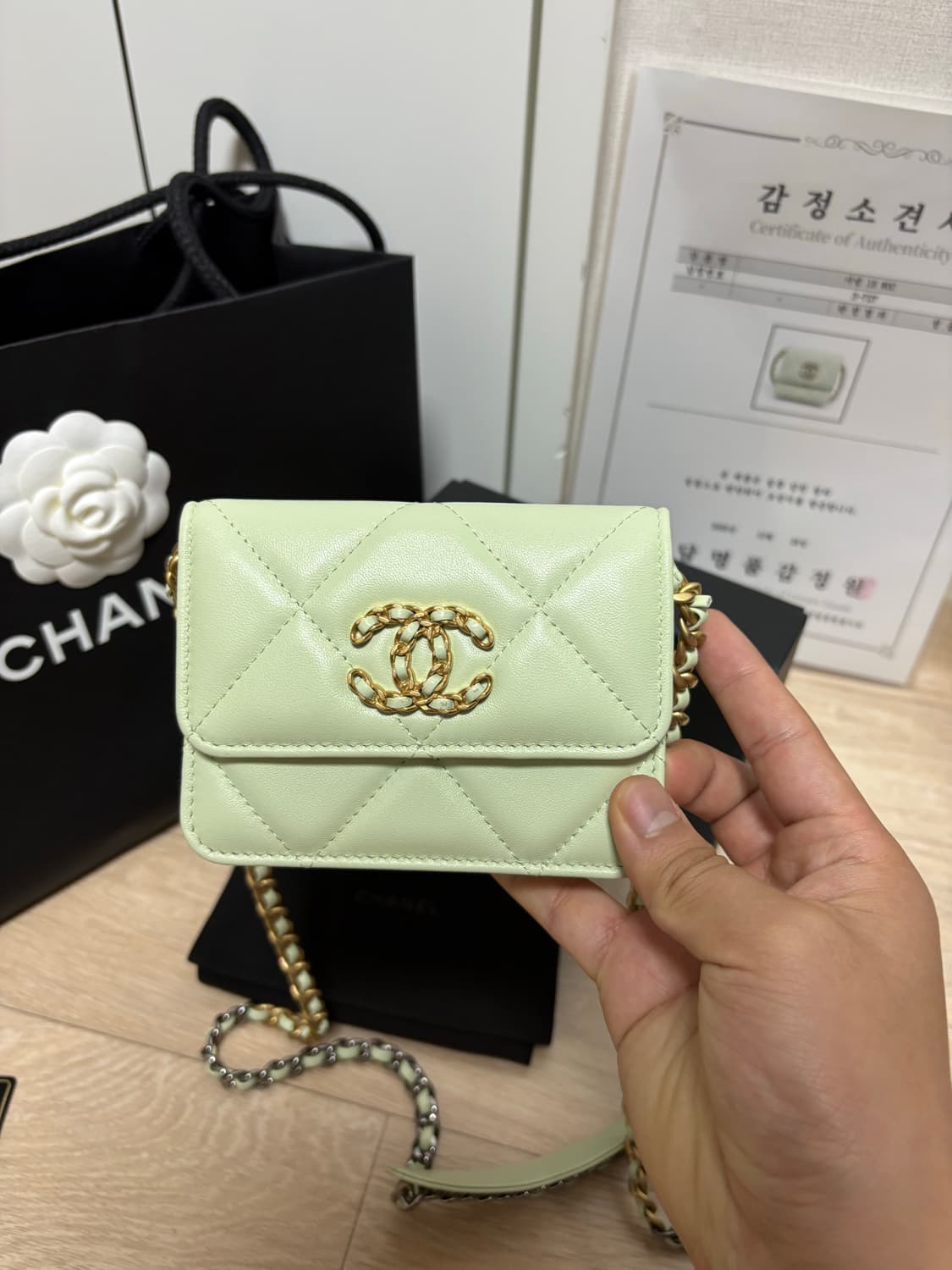 31번대 샤넬 19 램스킨 미니 플랩 크로스백 상품이미지2