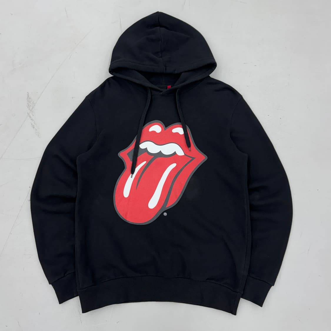 롤링스톤즈 오피셜 텅 빅로고 스웻 후드티 블랙 상품이미지2