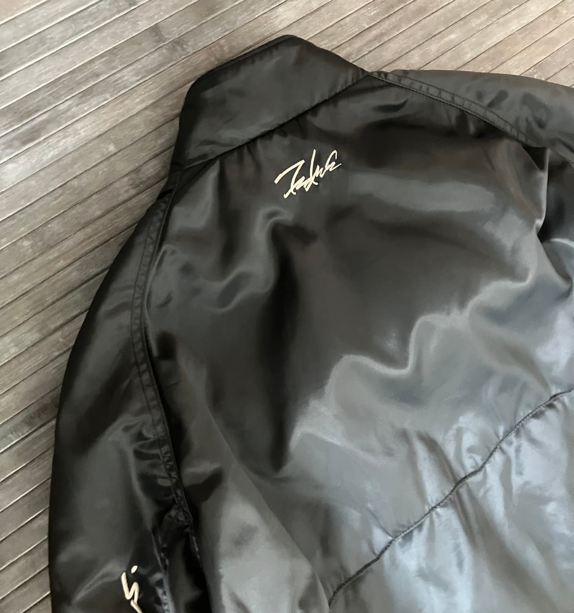 00’s Rettering nylon black MA-1 상품이미지3